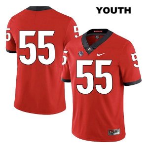 Youth Georgia Bulldogs NCAA #55 Miles Miccichi Nike Stitched Red Legend Authentic No Name College Football Jersey DEB8254FO